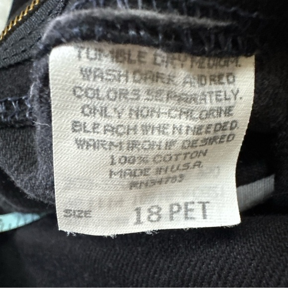 NWT Vintage Lee Easy Fit Black East Fit Straight Leg Jeans Women's Petites 18P - Picture 8 of 9